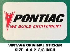 PONTIAC WE BUILD EXCITAÇÃO - ADESIVO DECALQUE ORIGINAL VINTAGE - MUSCLE CAR comprar usado  Enviando para Brazil