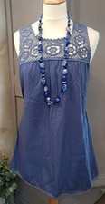 Débardeur tunique bleu d'occasion  Vic-Fezensac