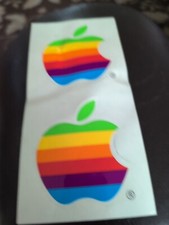Adesivos vintage com logotipo arco-íris da Apple 3" x 2,75", originais genuínos não usados comprar usado  Enviando para Brazil