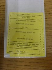 2005 ticket rotherham for sale 2005 ticket rotherham for sale  BIRMINGHAM