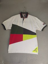 Camisa polo masculina branca média Tommy Hilfiger equipamento de vela 45/88 SS vintage rara comprar usado Camisa polo masculina branca média Tommy Hilfiger equipamento de vela 45/88 SS vintage rara comprar usado  Enviando para Brazil