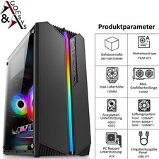 Midi Tower PC Glas Gaming Micro-ATX Mini-ITX Gamer Gehäuse Case USB 3.0 Star comprar usado Midi Tower PC Glas Gaming Micro-ATX Mini-ITX Gamer Gehäuse Case USB 3.0 Star comprar usado  Enviando para Brazil