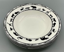 RARO S/3 American Atelier SERENGETI 5246 Design de Fronteira 9” Tigelas de Sopa/Massas LEIA comprar usado  Enviando para Brazil