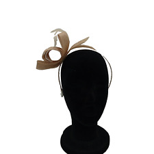 Coffee feathers fascinator for sale  MIRFIELD