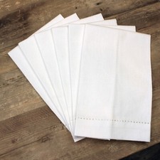 Toalhas brancas pesadas com ponta de dedo - 70/30 mistura de linho algodão - 14x22 comprar usado  Enviando para Brazil