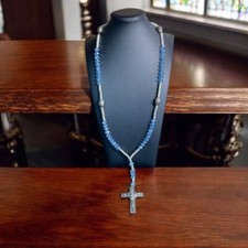 Rosary blue glass for sale  North Port