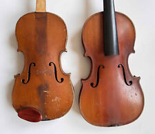 Zwei alte geigen geige violin viola violine violon 4/4 und 3/4 für Geigenbauer comprar usado  Enviando para Brazil