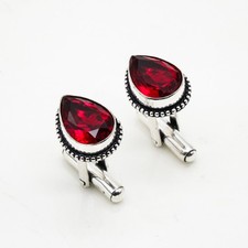 Abotoaduras feitas à mão de prata esterlina 0,925 pedra preciosa granada Moçambique Stnd. comprar usado Abotoaduras feitas à mão de prata esterlina 0,925 pedra preciosa granada Moçambique Stnd. comprar usado  Enviando para Brazil