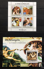Michelangelo - Grande Pintor/Arte Italiana - Selos S.Tome 2004 MNH** Del.9 comprar usado  Enviando para Brazil