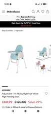 Adjustable baby highchair for sale  WIGAN