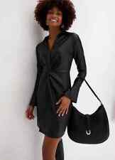 Freemans Negro con Nudo Front Piel Sintética Vestido Plus UK 18 (fm150-3) comprar usado  Enviando para Brazil