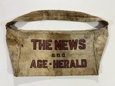 Bolsa transportadora vintage Birmingham Alabama Age-Herald entrega de jornal desgastada comprar usado  Enviando para Brazil