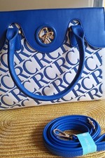 Handtasche royalblau weiss gebraucht kaufen  Grassau