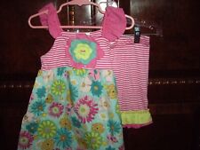 Vestido de verão e shorts flores T25 novo sem etiquetas meninas tamanho 4 boutique sardas e gatinhos 2 peças, usado comprar usado  Enviando para Brazil