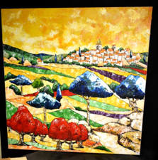 Oil painting red d'occasion  Expédié en Belgium