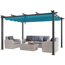 VEVOR Pergola rétractable extérieure 3 x 4 m avec auvent pare-soleil en alu bleu, używany na sprzedaż  Wysyłka do Poland