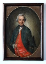 Barokowy męski wizerunek Portret szlachcica Portret szlachcica verso data. 1732 na sprzedaż  PL