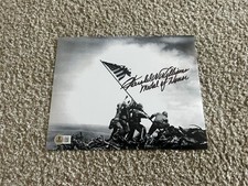 Usado, Foto autografada 8x10 HERSHEL WILLIAMS segunda guerra mundial medalha IWO JIMA BAS BECKETT AA comprar usado  Enviando para Brazil