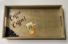 Bandeja para servir madeira grão de café Starbucks 14 1/2 x 8 1/2. Suave e macio comprar usado  Enviando para Brazil