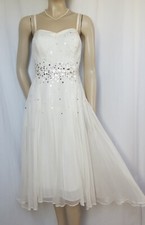 Abendkleid seide ivory gebraucht kaufen  Bad Teinach-Zavelstein