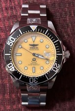 Invicta Grand Diver, mostrador preto, moldura amarela, 47mm, relógio grande, funciona bem, usado comprar usado Invicta Grand Diver, mostrador preto, moldura amarela, 47mm, relógio grande, funciona bem, usado comprar usado  Enviando para Brazil