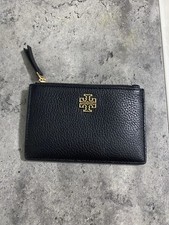 Carteira Tory Burch Britten com zíper com estojo de cartão, couro preto pebbled  comprar usado  Enviando para Brazil