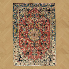 LINDO TAPETE DE LÃ PERSA VINTAGE ISFAHAAN FEITO À MÃO - LIMPO 4'1" x 2'10, usado comprar usado  Enviando para Brazil