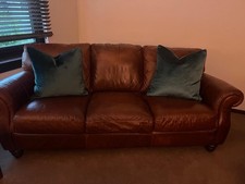 Leather sofa seater for sale  FRASERBURGH