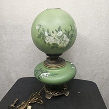 Lâmpada vintage Success E o Vento Levou verde pintada à mão floral elétrica 22" comprar usado  Enviando para Brazil