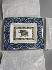 RARO Wedgwood & Co prato de elefante azul 1992 porcelana óssea 6" x 8" PERFEITO comprar usado  Enviando para Brazil