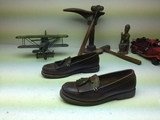 MOCASSIM POLO MARROM RALPH LAUREN COSTURADO BORLA BARCO CANOA SAPATOS DE CONDUÇÃO TAMANHO 10 D  comprar usado  Enviando para Brazil