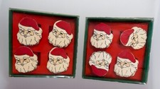 De colección Hedaya Brothers Papá Noel Servilleteros Madera Navidad 2 Juegos Vajilla segunda mano  Embacar hacia Mexico