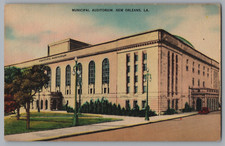 Cartão postal de linho New Orleans Louisiana Municipal Auditorium Mardi Gras Balls LA comprar usado  Enviando para Brazil