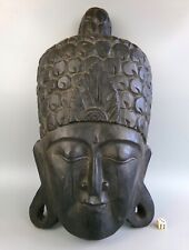 Wooden buddha head for sale  RUISLIP