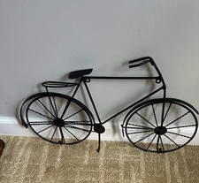 Cabide de parede de metal para bicicleta 3 ganchos preto 12”X20” comprar usado  Enviando para Brazil