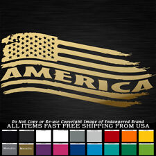 Calcomanía pegatina izquierda de EE. UU. con bandera hecha jirones de America Stars & Stripes segunda mano  Embacar hacia Mexico