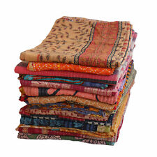 Lote por atacado de colcha Kantha vintage indiana feita à mão cobertor reversível comprar usado  Enviando para Brazil