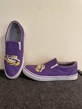 Belo par de tênis masculino LSU Tiger Eye slip on roxo e dourado 10 novo comprar usado  Enviando para Brazil