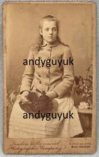 CDV WEST CROYDON LONDRES PROVINCIAL BONÉ CHAPÉU PENA MENINA CASACO PEITO DUPLO, usado comprar usado  Enviando para Brazil