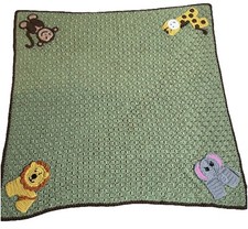 Cobertor de crochê manual para crianças/bebês animais de safári 41x40, usado comprar usado  Enviando para Brazil