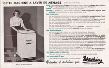 Washing machine prospectus d'occasion  Expédié en Belgium