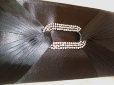 Black satin evening for sale  LONDON
