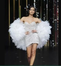 Baile de palco festa clube tule puff noiva bolero capa casamento encolhe de ombros personalizado comprar usado  Enviando para Brazil