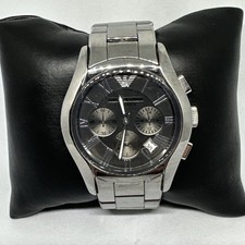 Usado, Relógio cronógrafo masculino Emporio Armani AR1465 prata cerâmica mostrador analógico HME563 comprar usado  Enviando para Brazil
