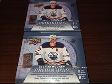 2021/22 Upper Deck Credentials Hockey Hobby Box lote 1 automático ou técnico em média comprar usado  Enviando para Brazil