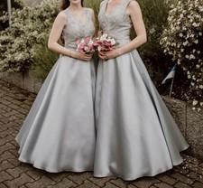 Silbernes kleid spitze gebraucht kaufen  Borchen