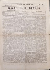 Gazzetta genova 24.3.1864. usato Gazzetta genova 24.3.1864. usato  Mantova