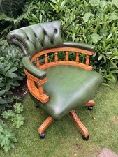 Vintage green leather for sale  BLANDFORD FORUM