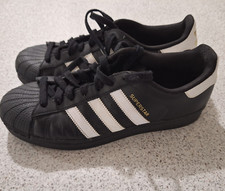 Tênis Adidas Superstar preto branco biqueira masculina tamanho 8, usado comprar usado  Enviando para Brazil