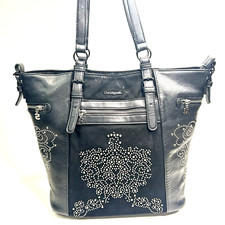 Bolsa Hobo Desigual ROTTERDAM BLONDIE Preta Prata Couro Sintético cravejada comprar usado  Enviando para Brazil